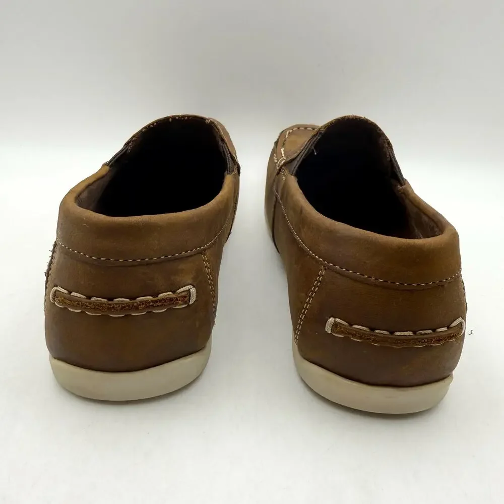 Florsheim Kids Boys Jasper Venetian Loafers US 5.5 M EU 38 Brown Leather EUC